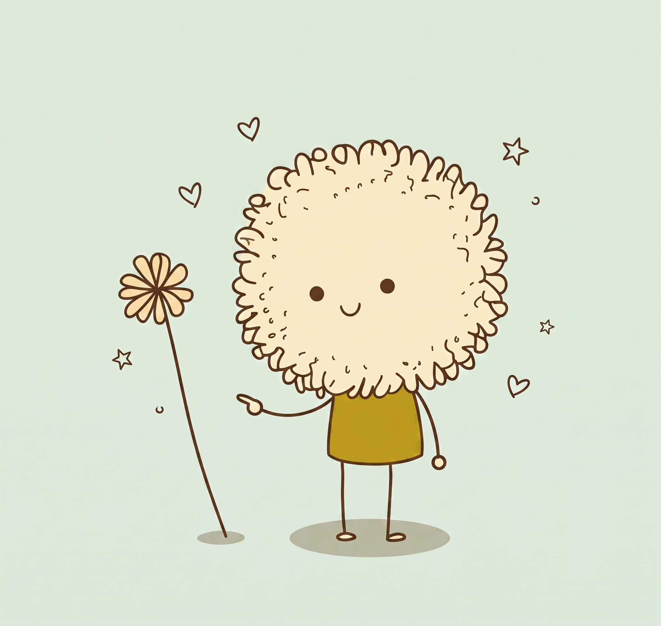 cartoon dandelion