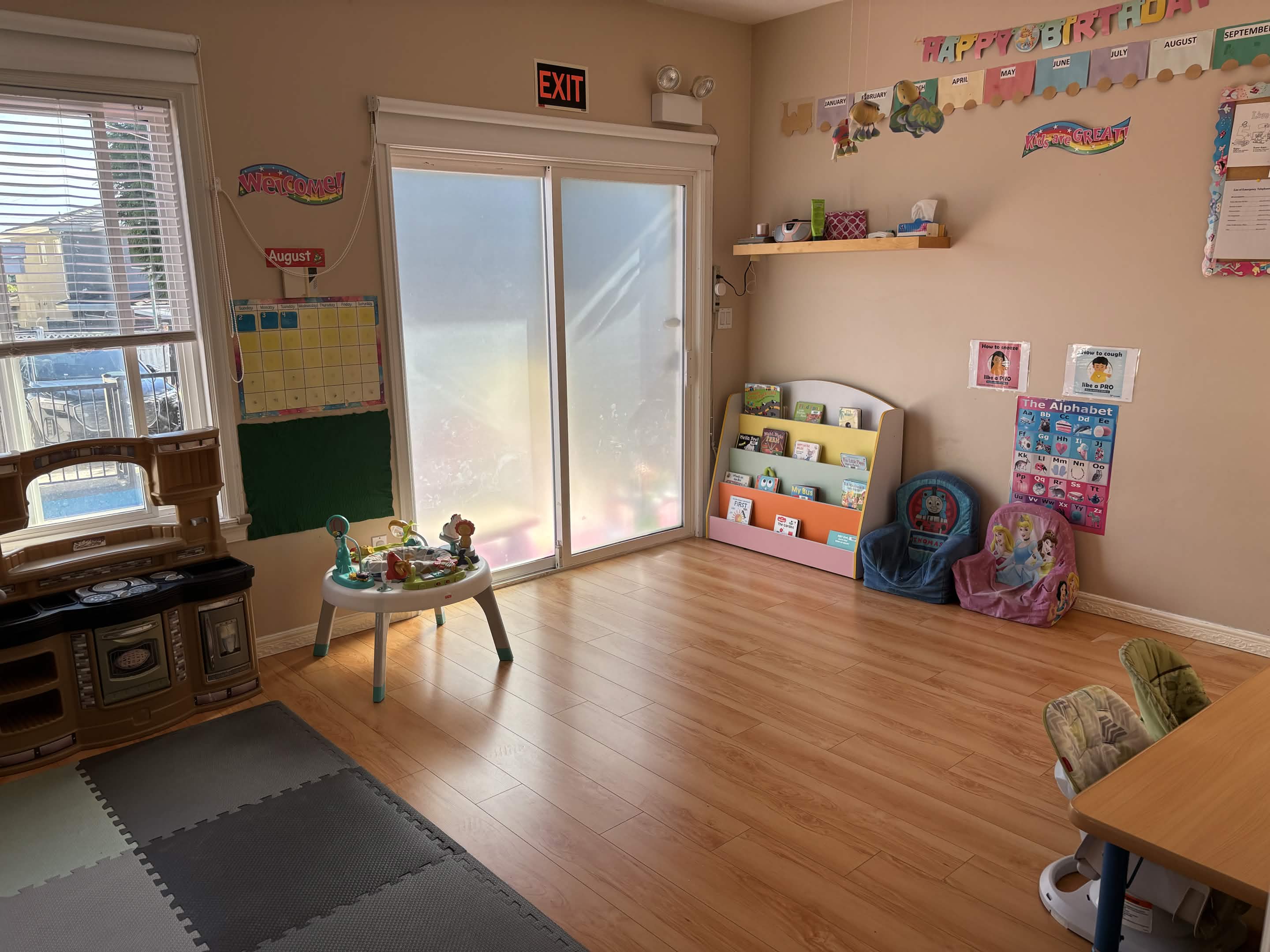 Bright classroom interior
