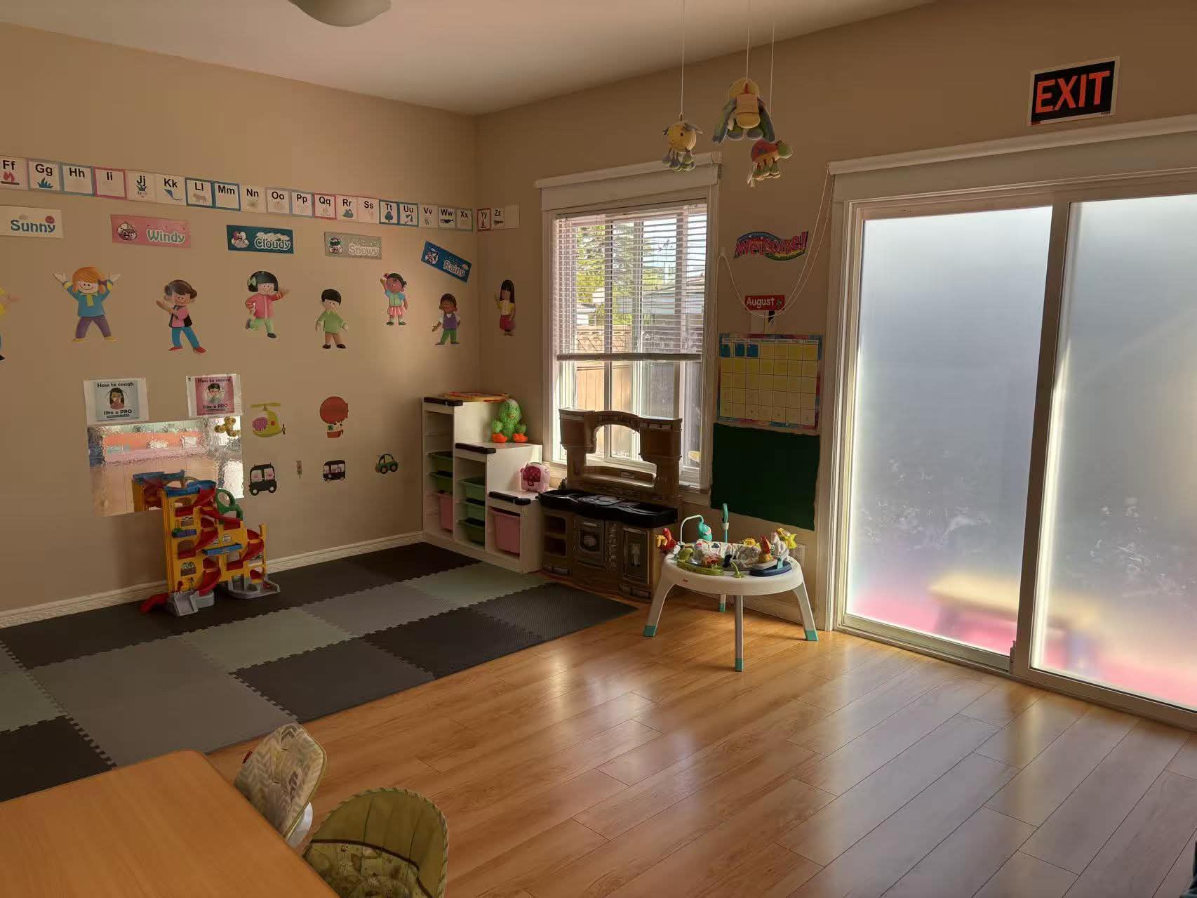 Activity room with group tables